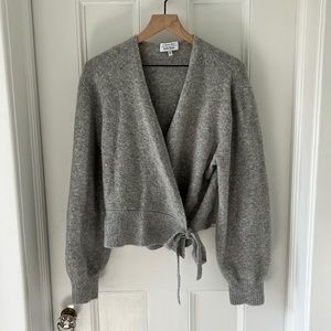 And Other Stories Grey Wrap Sweater